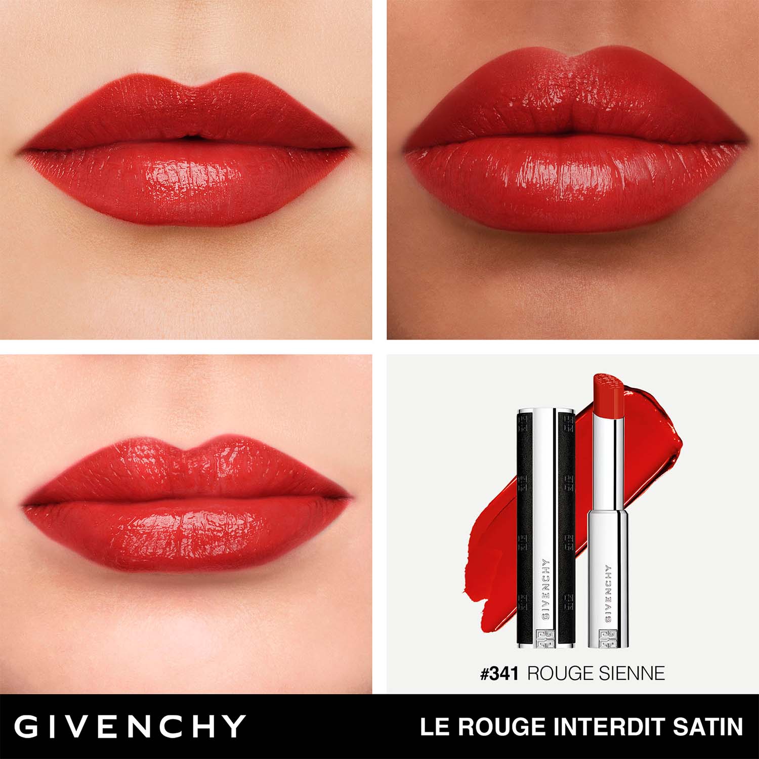 LE ROUGE INTERDIT SATÍN LABIAL SEMI MATE DE GIVENCHY (LABIAL EN BARRA CON ACABADO SATINADO)
